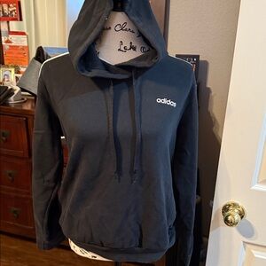 Adidas Women's Black Hoodie Sweater